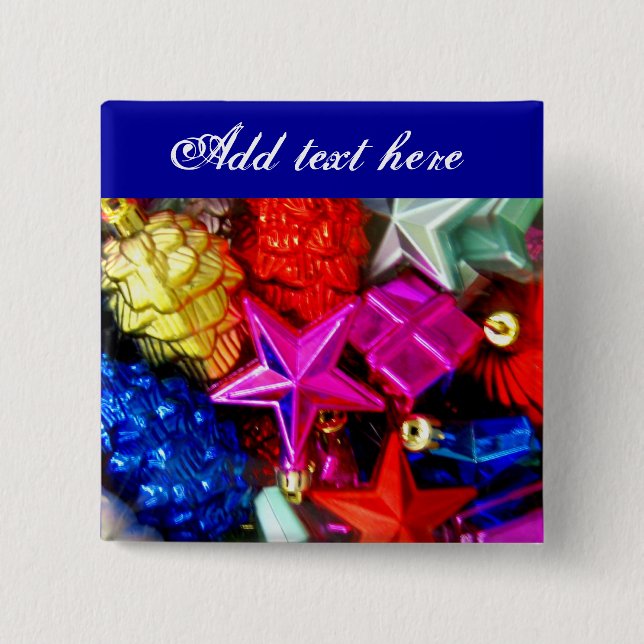 Season Greetings_ 15 Cm Square Badge (Front)