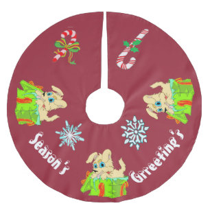 Season Grrreetings Puppy Tree Skirt