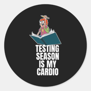 Season Is My Cardio Funny Saying Teacher Gift 1 Classic Round Sticker