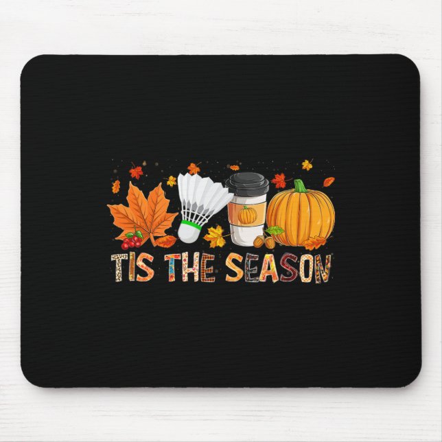 Season Leopard Pumpkin Badminton Halloween Fall Le Mouse Pad (Front)
