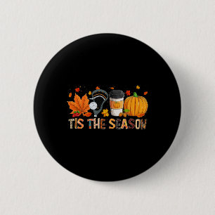 Season Leopard Pumpkin Lacrosse Halloween Fall Lea 6 Cm Round Badge