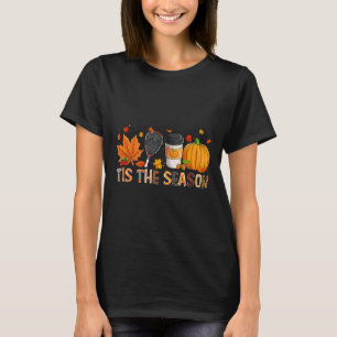 Season Leopard Pumpkin Racquetball Halloween Fall T-Shirt