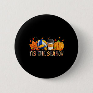 Season Leopard Pumpkin Volleyball Halloween Fall L 6 Cm Round Badge