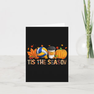 Season Leopard Pumpkin Volleyball Halloween Fall L Card