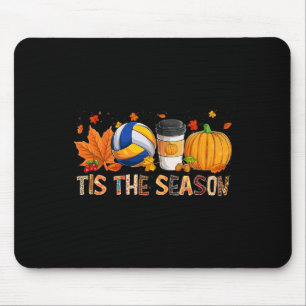 Season Leopard Pumpkin Volleyball Halloween Fall L Mouse Pad