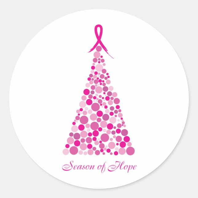 Season of Hope - Breast Cancer Classic Round Sticker (Front)