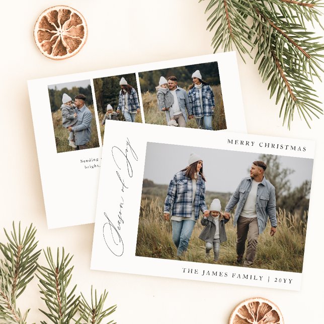 Season of Joy Family Photo Christmas Holiday Card (Creator Uploaded)
