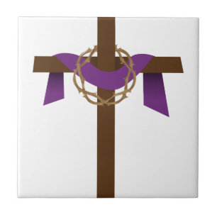 Season Of Lent Cross Ceramic Tile