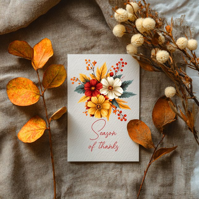 Season of Thanks Autumn Blooms Card (Creator Uploaded)