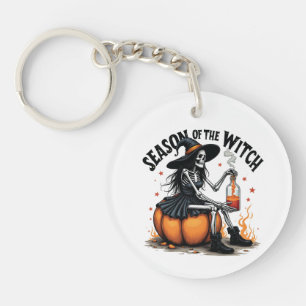 Season Of the Witch Spooky Hallowee Wtich Key Ring