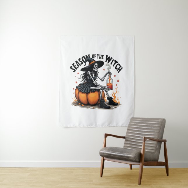 Season Of the Witch Spooky Hallowee Wtich  Tapestry (In Situ)