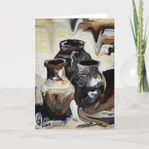 Season’s Greeting Card, Collecting Dripping Colour Holiday Card