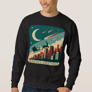 Season’s Greetings (1) Retro Skyline Art Sweatshirt