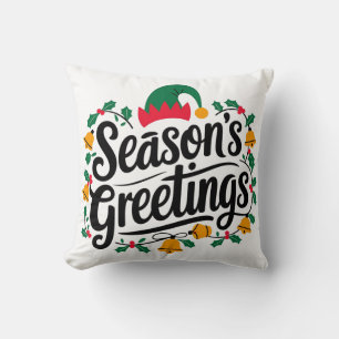 Season´s greetings Christmas Cushion