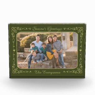 Season’s Greetings Custom Photo & Name photo blo Block