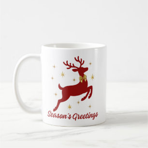 Season’s Greetings Reindeer Christmas Mug