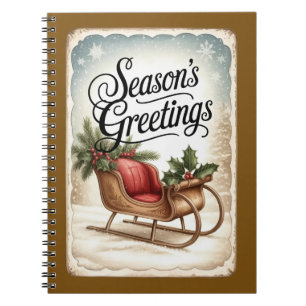 Season’s Greetings Winter Sleigh Notebook