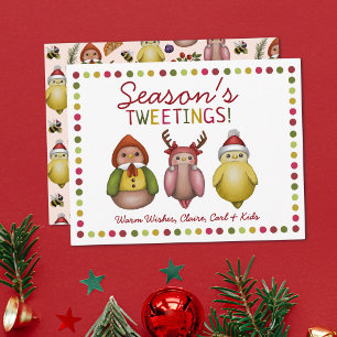 Season’s Tweetings - Whimsical Bird Holiday Card