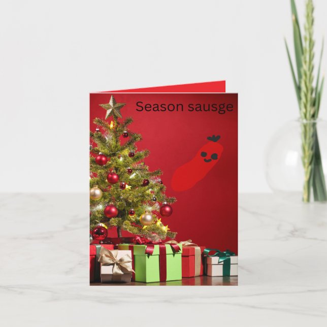 Season sausage holiday card (Front)