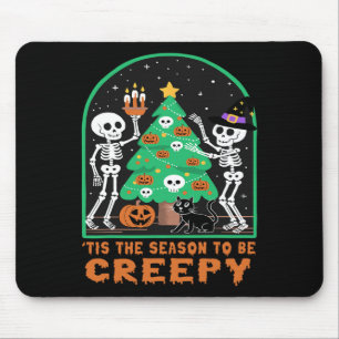 Season To Be Creepy Halloween Skeletons Wit Christ Mouse Pad