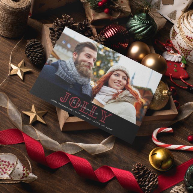 Season to Be Jolly Photo Christmas Plaid Holiday Card (Creator Uploaded)