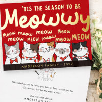 Season to be Meowwy Funny Cute Cats Caroling