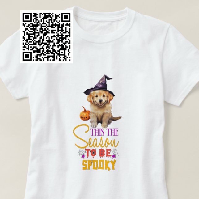 Season To Be Spooky Golden Retriever Witch T-Shirt (Creator Uploaded)