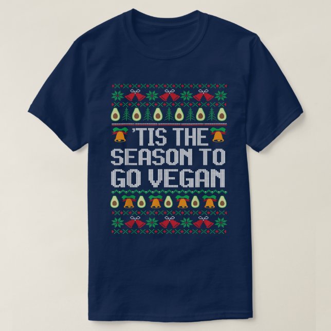 Season To Go Try Vegan Avocado Ugly Sweater Christ (Design Front)