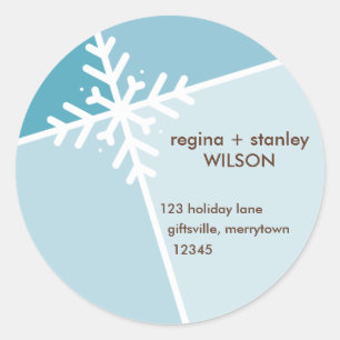 SEASONAL ADDRESS STICKER :: modernista snowflake 3