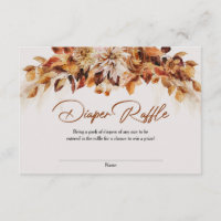 Seasonal autumn flowers copper rusty diaper raffle