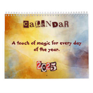 Seasonal Calendar with Artwork 2025