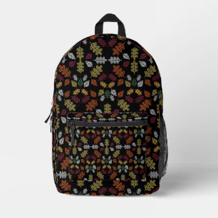 Seasonal Change Autumn Leaf Fall Printed Backpack