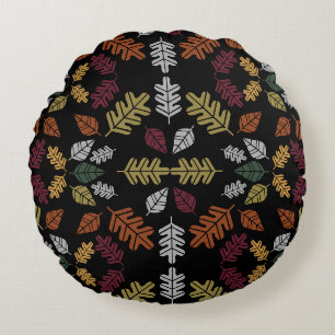 Seasonal Change Autumn Leaf Fall Round Cushion