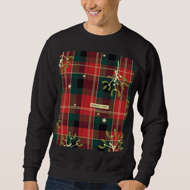 Seasonal Cheer (1) Tartan Christmas Pattern Sweatshirt (Front)