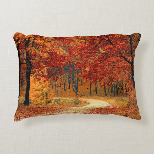 Seasonal colours of autumn  decorative cushion (Front)