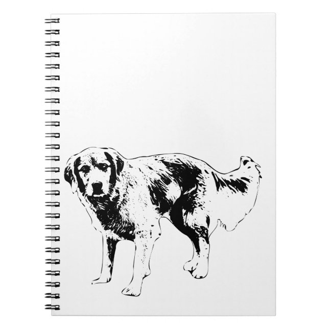 Seasonal Dog Outline Notebook (Front)