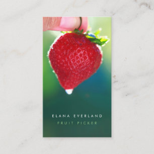 Seasonal Fruit Picker Picking Contact Card