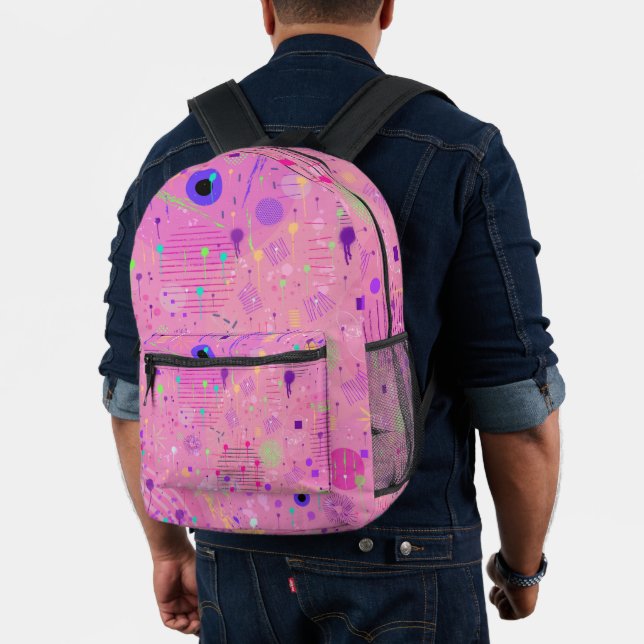 Seasonal Fruit Salad: Abstract Painting Printed Backpack (Insitu (Model))