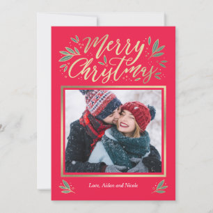Seasonal Glow Editable Colour Christmas Card