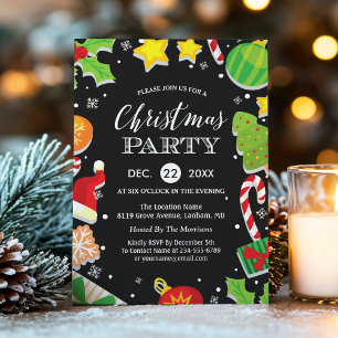Seasonal Holiday Family Reunion Christmas Party Invitation