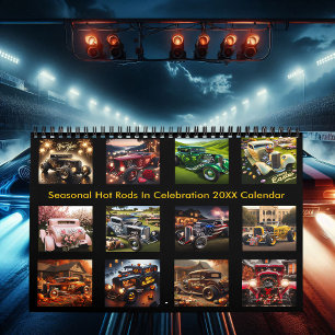 Seasonal Hot Rods In Celebration 20XX  Calendar