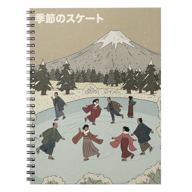 Seasonal Ice Skating Notebook (Front)