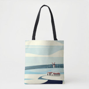 Seasonal landscape tote bag