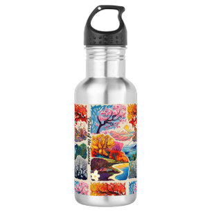 "Seasonal Landscapes Unite" 532 Ml Water Bottle
