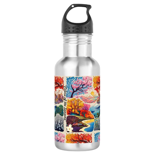 "Seasonal Landscapes Unite" 532 Ml Water Bottle (Front)