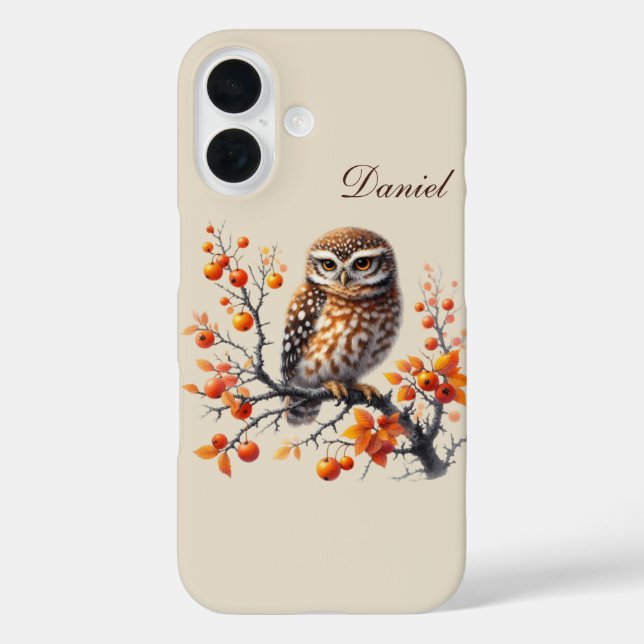 Seasonal owl add name  Case-Mate iPhone case (Back)