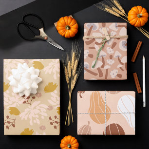 Seasonal Pastel tones Autumn Wrapping Paper Sheet