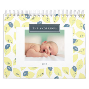 Seasonal Pattern Background Photo Calendar