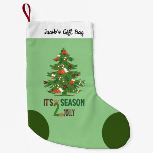 Seasonal Personalised Kids Christmas Tree Small Christmas Stocking