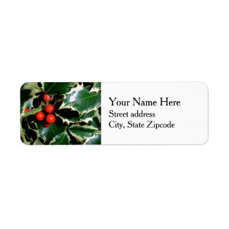 Seasonal return address label